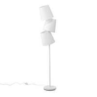 Lampa podłogowa metalowa biała RIO GRANDE