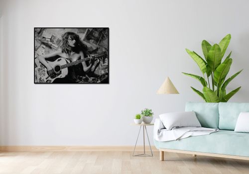 Plakat 100x75cm Młoda Gitarzystka na Arena.pl