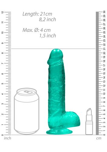Realistic Dildo With Balls - 8""""/ 21 Cm na Arena.pl