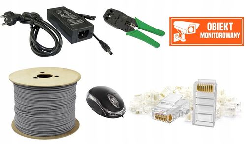 Zestaw Monitoringu 4 Kamery IP PoE 4Mpx z Mikrofonem Podgląd Online z na Arena.pl