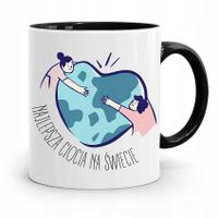 Kubek Czarny Prezent Dla Cioci Najlepsza Ciocia Z Nadrukiem Ze Zdjęciem