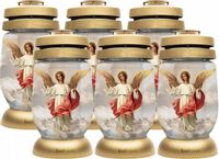 Znicz szklany BOLSIUS 3S Anioł 36H 6szt.