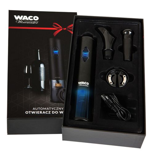 Automatyczny otwieracz do wina OW6 WACO korkociag zestaw prezentowy na Arena.pl