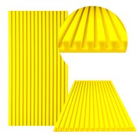 Panele akustyczne LAMELE 120x40x3 cm | Pianka poliuretanowa Żółta