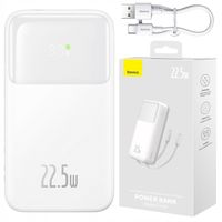 BASEUS POWER BANK SZYBKIE ŁADOWANIE 20000MAH 22.5W KABEL USB-C LIGHTNING