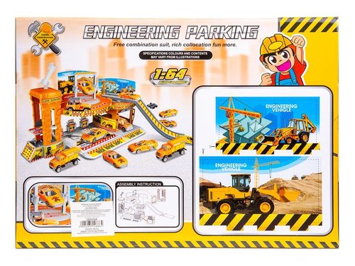 Parking dla pojazdów budowlanych w zestawie z 3 autkami na Arena.pl