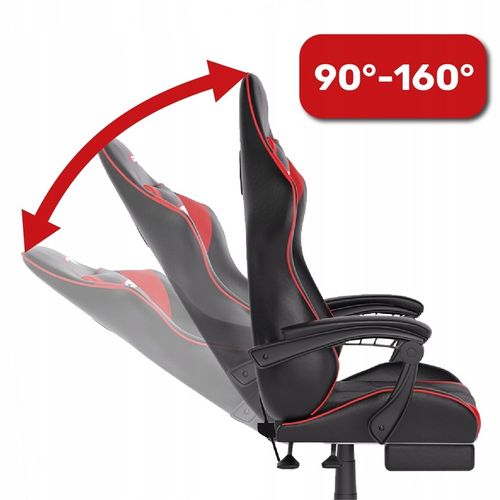 FOTEL GAMINGOWY CYBER CHAIRS X-POWER RED - BIUROWY na Arena.pl
