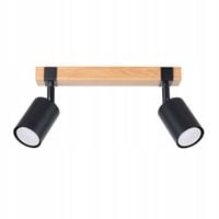Spot Sufitowy Skandynawski Czarny 2xGU10 FAGER Sollux Lighting