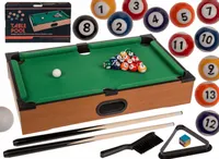 Drewniany Stół do Gry w Bilard, Przenośny Zestaw z Dwoma Kijami