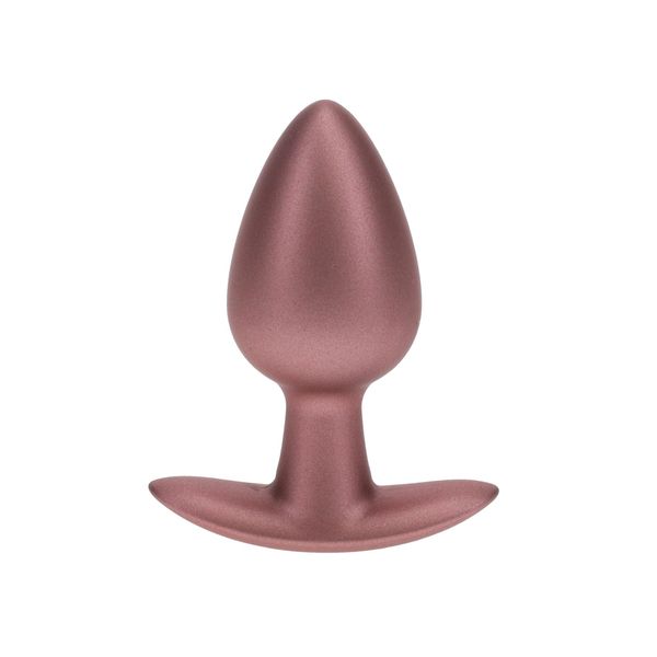 Smooth Silicone Anal Plug - Medium - 3.1 / 7,9 cm - Rose Gold zdjęcie 1