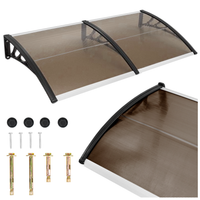 Daszek nad drzwi zadaszenie 200 x 100 cm brązowy