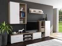 MEBLOŚCIANKA  IKAR DĄB SONOMA BIAŁY