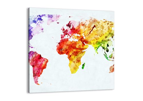 Obraz Na Płótnie - Mapa Kontynent - 30X30 Cm - Ac30X30-2799 na Arena.pl