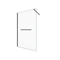 Ścianka prysznicowa  SOLA 80x195 cm z uchwytem na ręcznik / czarna