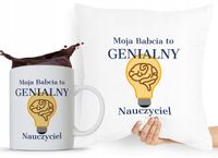 Zestaw Poduszka + Kubek Dzień Babci Dla Babci Z Nadrukiem Ze Zdjęciem