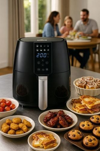 FRYTKOWNICA BEZTŁUSZCZOWA AIR FRYER FRYTOWNICA DUŻA 4L MISA na Arena.pl