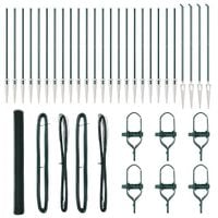 Ogrodzenie z słupkami Zielony 1.6 x 50 m Stal pokryta PCV