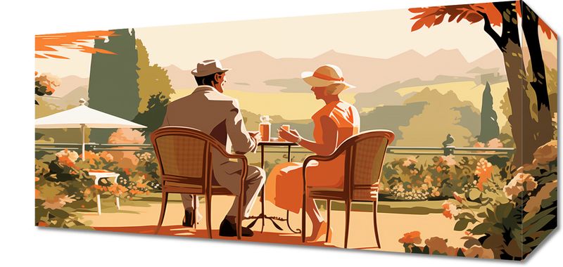 Obraz 40x20cm Retro Randka zdjęcie 1