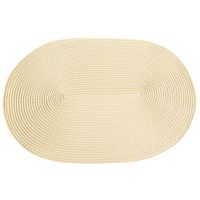 Podkładka na stół owalna pleciona JUDY 45x30 jasnobeżowa x6