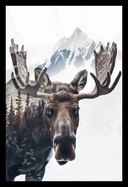 Plakat 20x30cm Łoś Duch Lasu zdjęcie 2