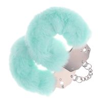 Heavy-Duty Fluffy Handcuffs - Powder Green