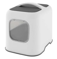 ROTHO Kuweta toaleta dla kota kryta zamknięta z filtrem biała