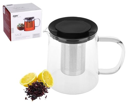 Dzbanek do zaparzania herbaty ziół i kawy SAGE 850 ml borokrzemowe szkło na Arena.pl