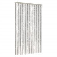 Zasłona przeciwko owadom, jasnoszaro-biała, 100x200 cm, szenil