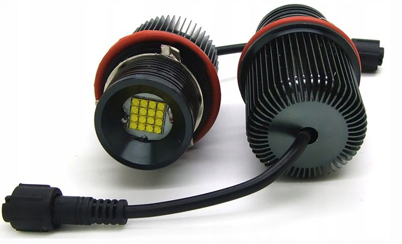 2SZT ŻARÓWKI BMW RINGI LED MARKER 160W do BMW E39 E53 E60 E61 E65 E87 6250K zdjęcie 5