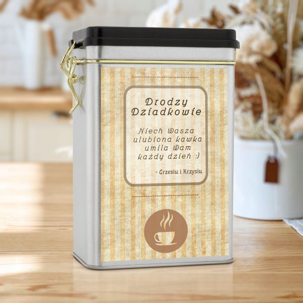 Zestaw na PREZENT dla DZIADKA puszka na kawę IMIĘ zdjęcie 3