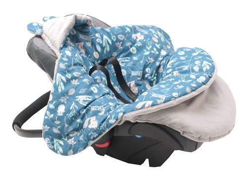 ŚPIWOREK OTULACZ MYSZKA NOSIDŁO WÓZEK MINKY BAWEŁNA NIEBIESKA LASEK na Arena.pl