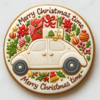 CIASTKO LUKROWANE GARBUS PRESENTS WHITE ROZ.M KOŁO RĘCZNIE ROBIONE