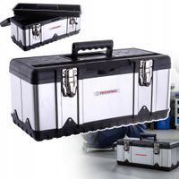 inox skrzynka narzędziowa metalowa 46cm na narzędzia stal nierdzewna