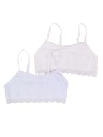 Stanik biustonosz dziewczęcy miękki koronka regulowany 2PAK 158-164 YOCLUB