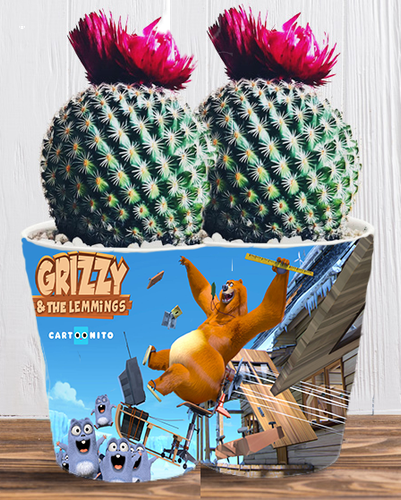 Doniczka do kwiatów/roślin - Grizzy i Lemingi na Arena.pl