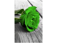 40X60CM LIMONKOWA RÓŻA DESKACH OBRAZ