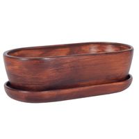 Kaktusiarka Ceramiczna 27cm doniczka brąz eco