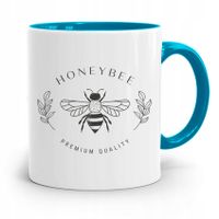 Kubek Błękitny Dla Pszczelarza Honeybee Prezent Z Nadrukiem Ze Zdjęciem