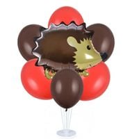 Zestaw balonów na stojaku jeżyk leśne zwierzątka