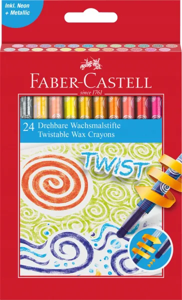 Faber-Castell 24 Twistable Wax Crayons zdjęcie 1