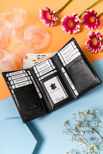 pojemny, poziomy portfel damski ze skóry naturalnej - lorenti na Arena.pl