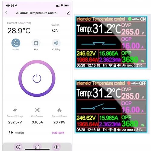 TERMOSTAT ELEKTRONICZNY WiFi WATOMIERZ TIMER APLIKACJA GNIAZDKO 230V na Arena.pl