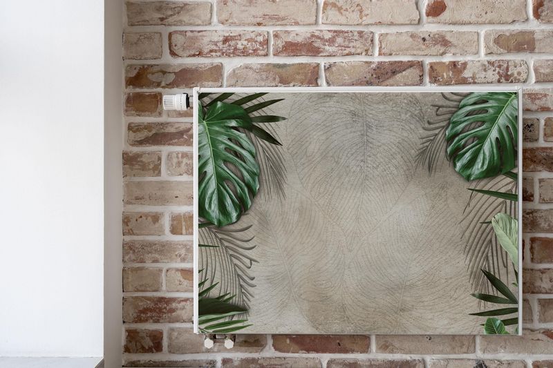 MAGNETYCZNA Osłona Kaloryfera Beton Liście TROPIKALNE 100cm x 60cm zdjęcie 6