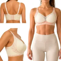 Biustonosz sportowy damski push up modelujący bezszwowy wkładki roz XL