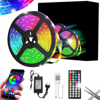 Taśma LED 15M RGB 5050 Bluetooth APLIKACJA PILOT MUZYKA 12V 18diod/m (W115)