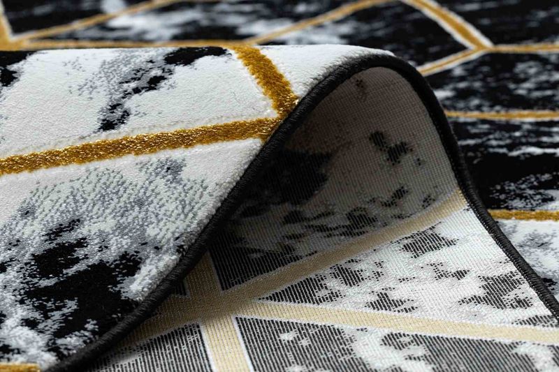 RUG/LU/MOSSE/HEXAGON/BLACK+GREY/80x200 zdjęcie 6