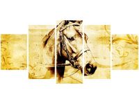 70CM 150CM OBRAZ 5 ELEM GŁOWA KONIA ŚCIENNY