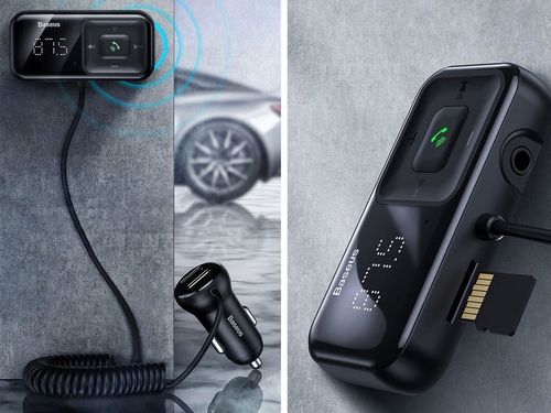 Baseus S-16 Transmiter FM AUX Bluetooth Ładowarka 2x USB micro SD 3A na Arena.pl