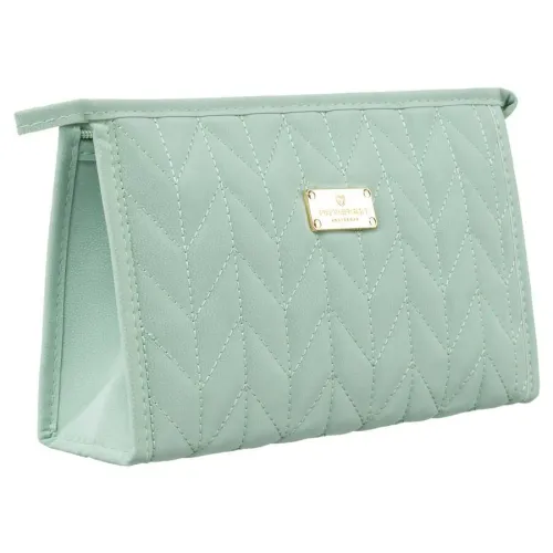 jednokomorowa kosmetyczka damska ze skóry ekologicznej w jodełkę na Arena.pl