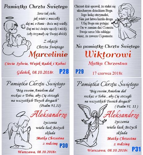 Srebrny Łańcuszek z Medalikiem SREBRO 925 Chrzest Komunia Roczek Grawer na Arena.pl